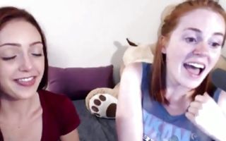 Two adorable amateur bitches have crazy lesbian sex
